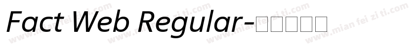 Fact Web Regular字体转换